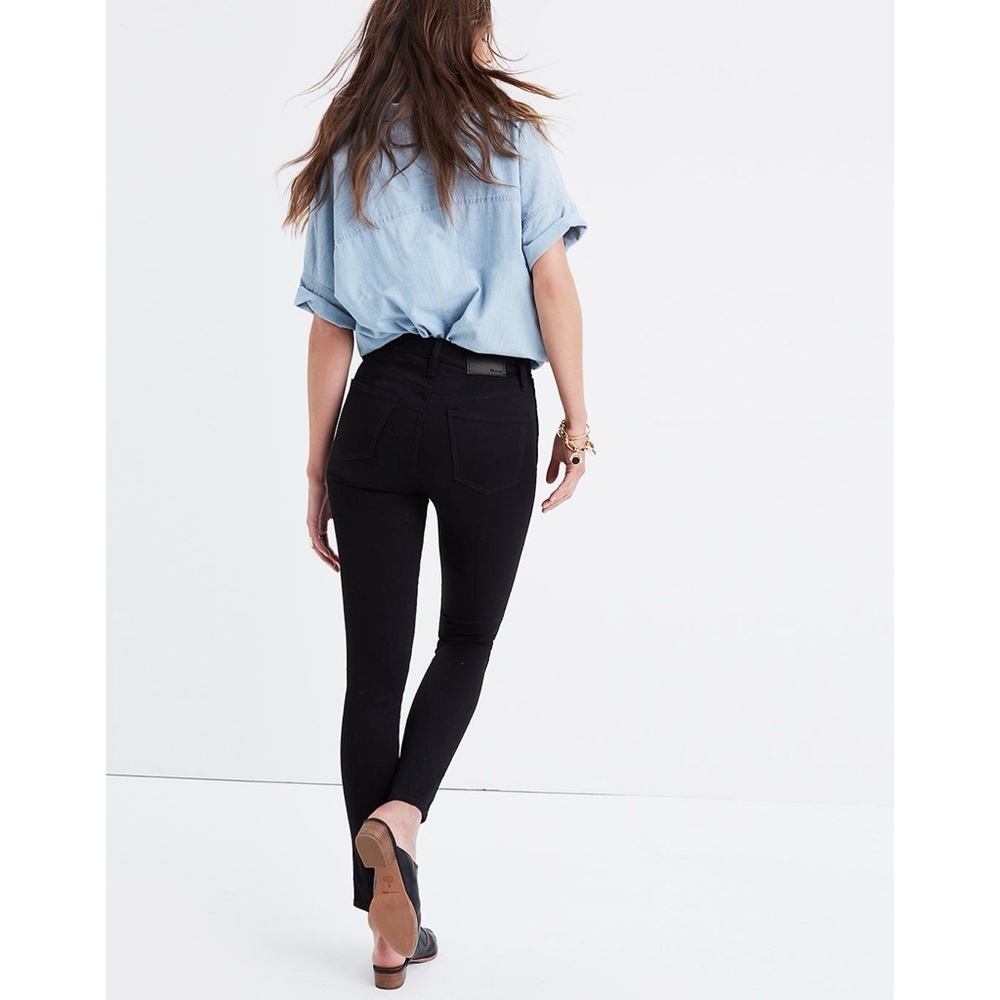 Madewell Black 10" High-Rise Skinny Jeans in Carbondale Wash NWOT